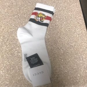 Gucci striped socks with Tiger black/red/white
